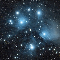 M45 - Розсіяне зоряне скупчення Плеяди (Стожари)